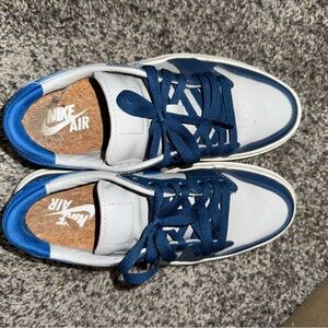 Nike Air Jordan White and Blue Shoes